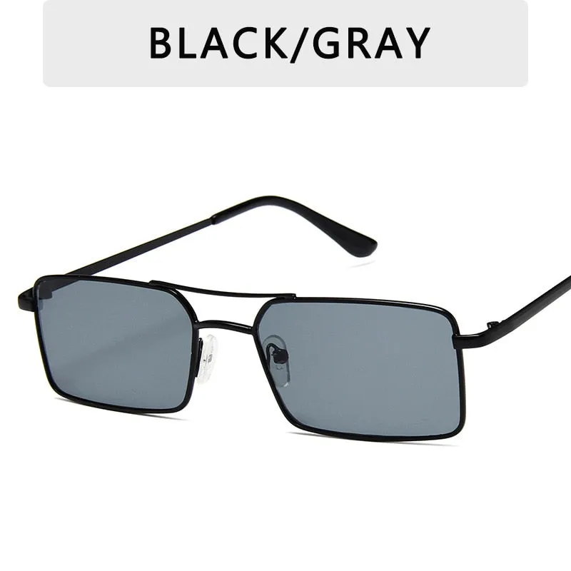 Vintage Metal Women's Sunglasses with Mirror UV400 Protection - Punk Style