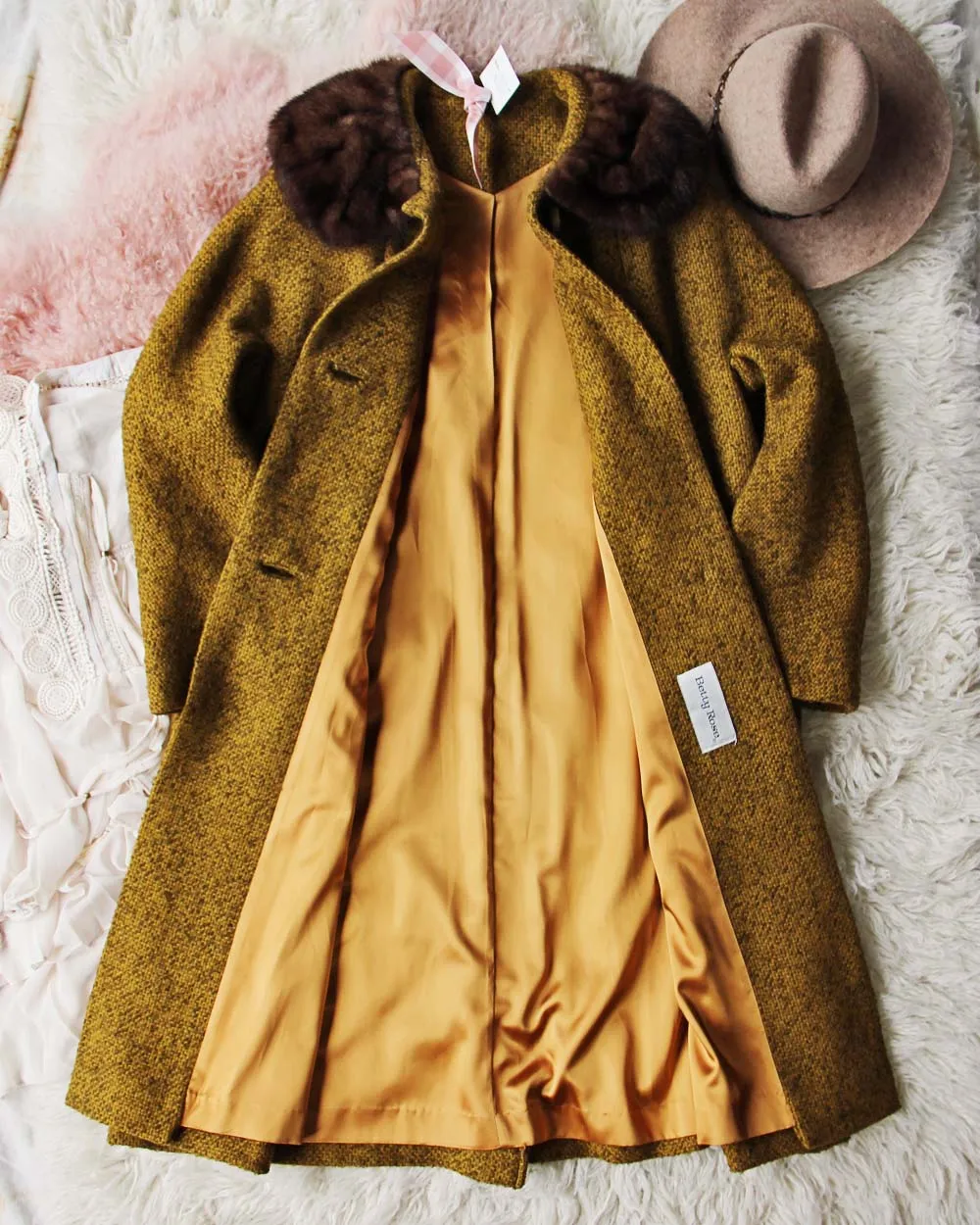 Vintage Mustard Retro Coat