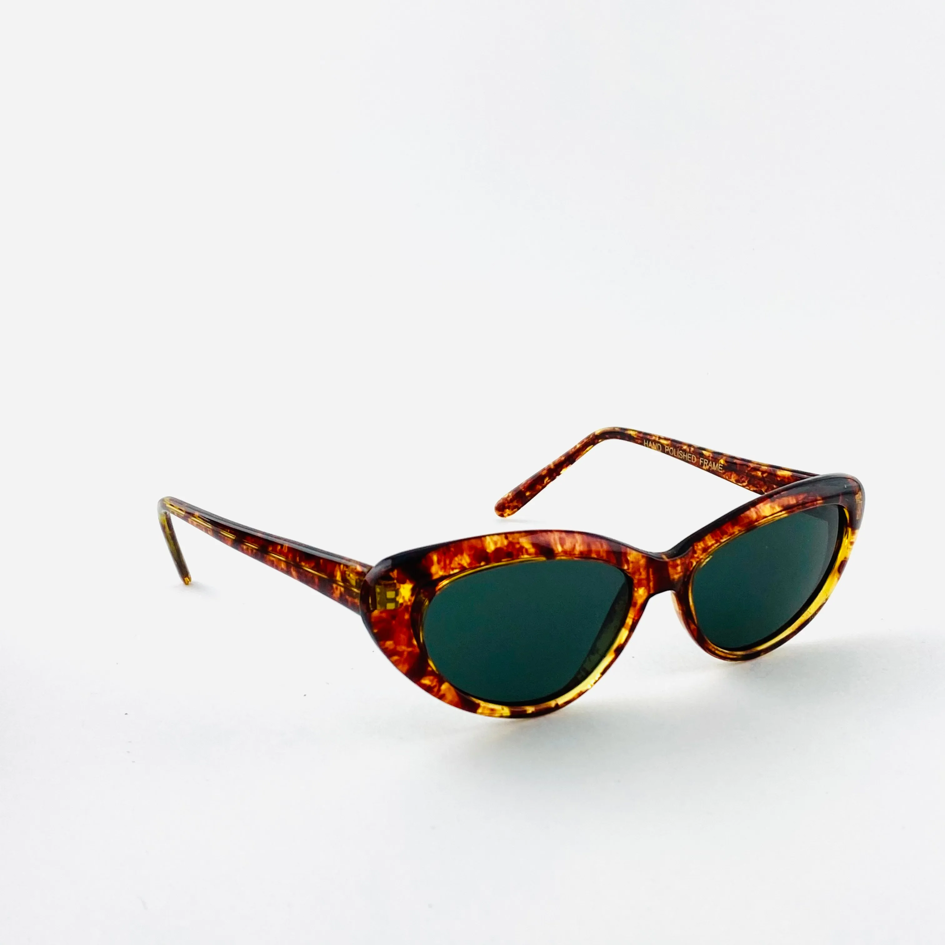 Vintage Small Size 90s Deadstock Mathilde Arched Triangle Sunglasses - Volcanic