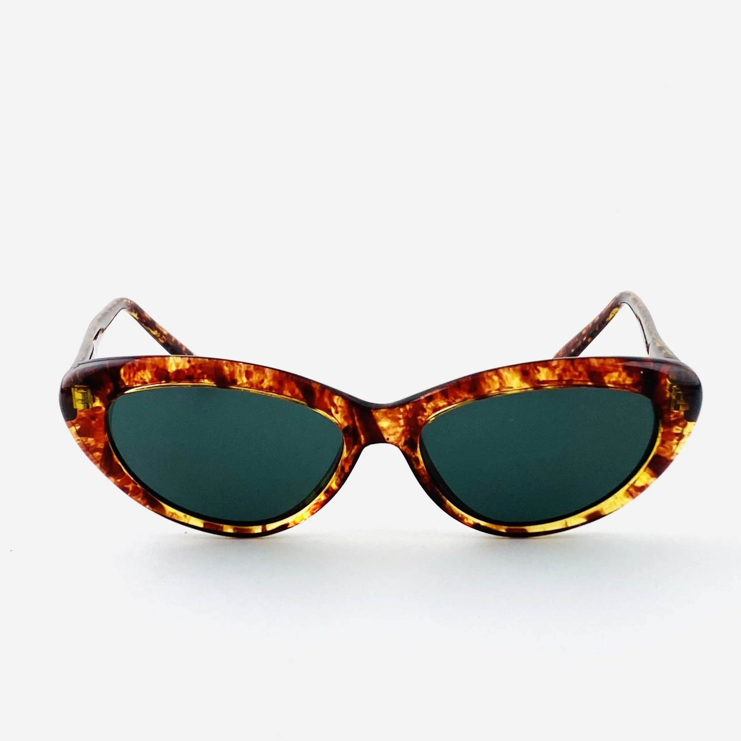 Vintage Small Size 90s Deadstock Mathilde Arched Triangle Sunglasses - Volcanic