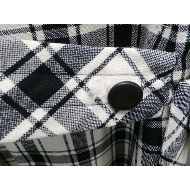 Vintage Suit Sybil Connolly Dublin Black/White Huge Plaid /Huge Pockets 1960s 38-26-38