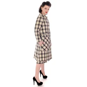 Vintage Suit Sybil Connolly Dublin Black/White Huge Plaid /Huge Pockets 1960s 38-26-38