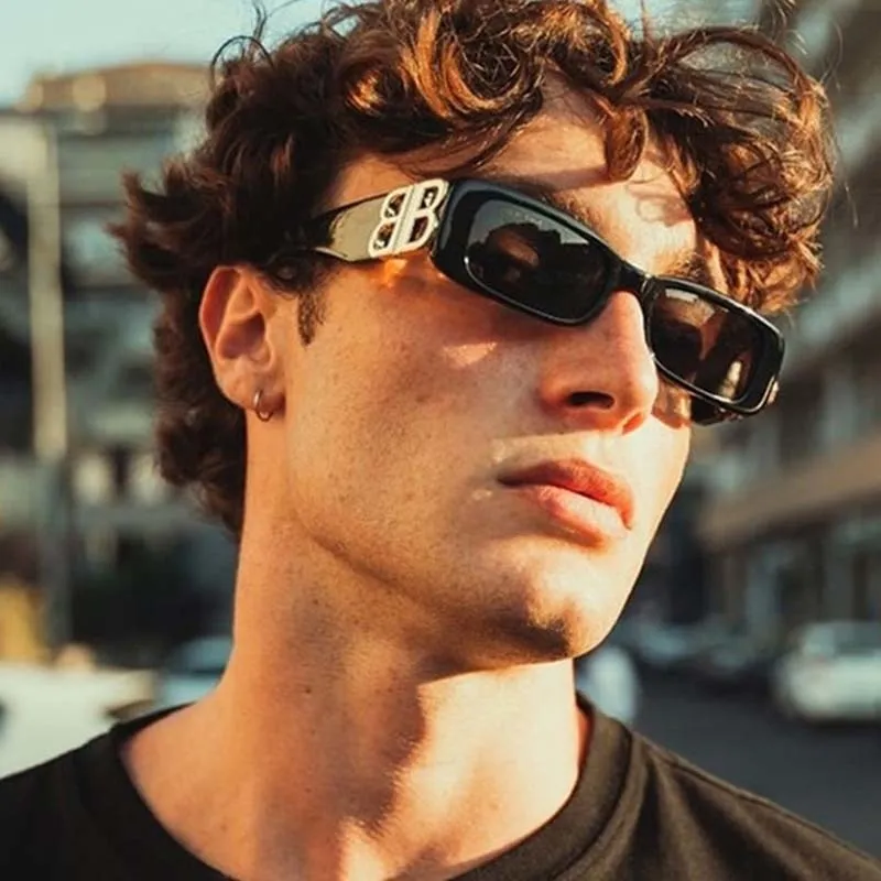 Vintage Sunglasses Men Fashion Retro Punk Sun Glasses Male Brand Designer Luxury Small Frame Hip Hop