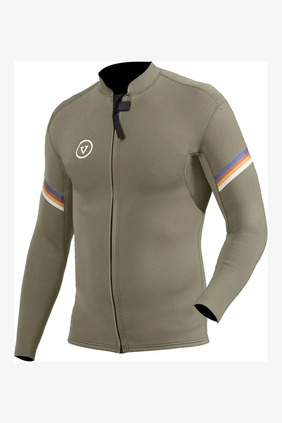 VISSLA RADITUDE 2MM FRONT ZIP WETSUIT JACKET - DARK KHAKI