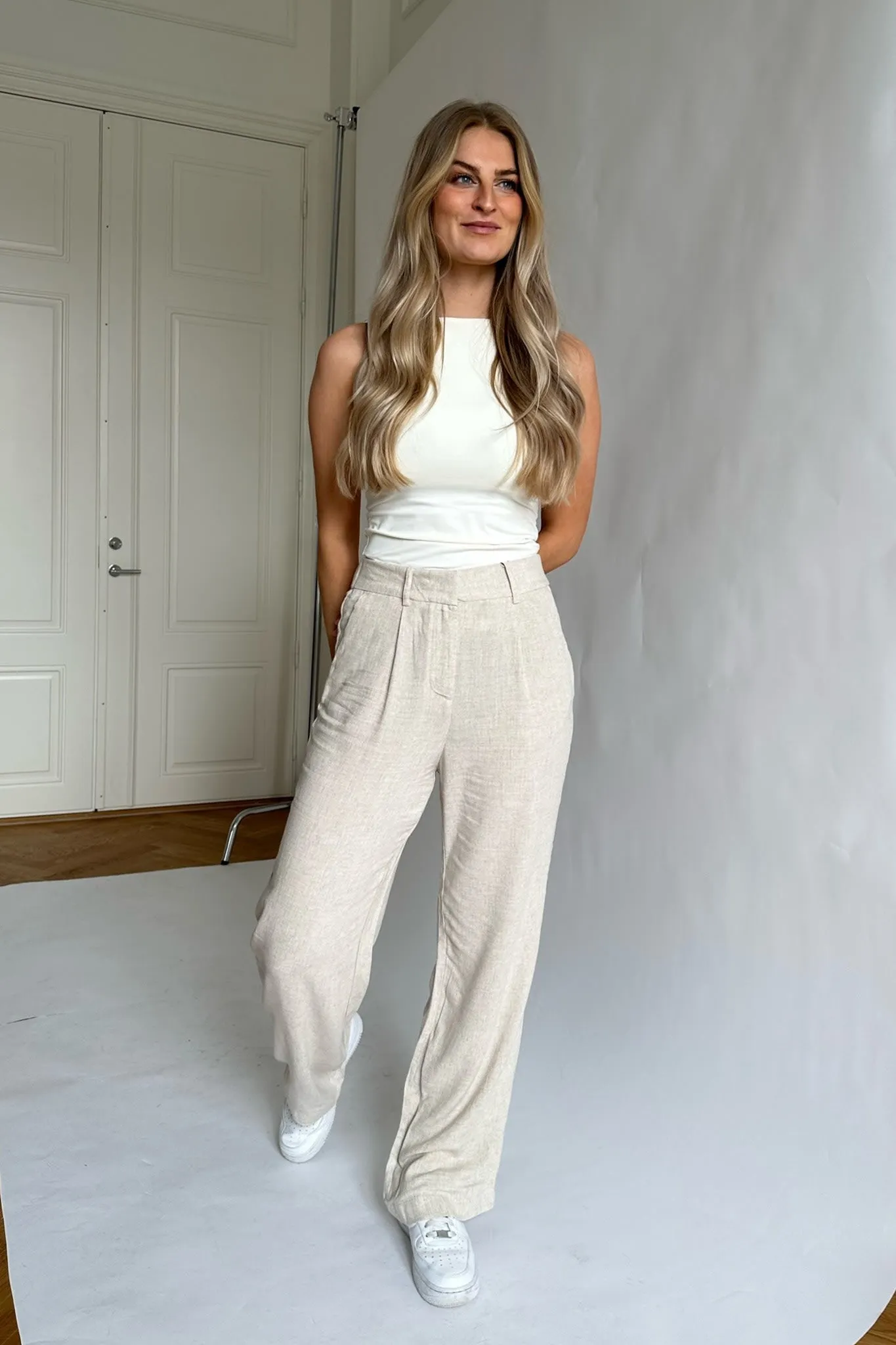 VMVera Bukser - Beige Hør