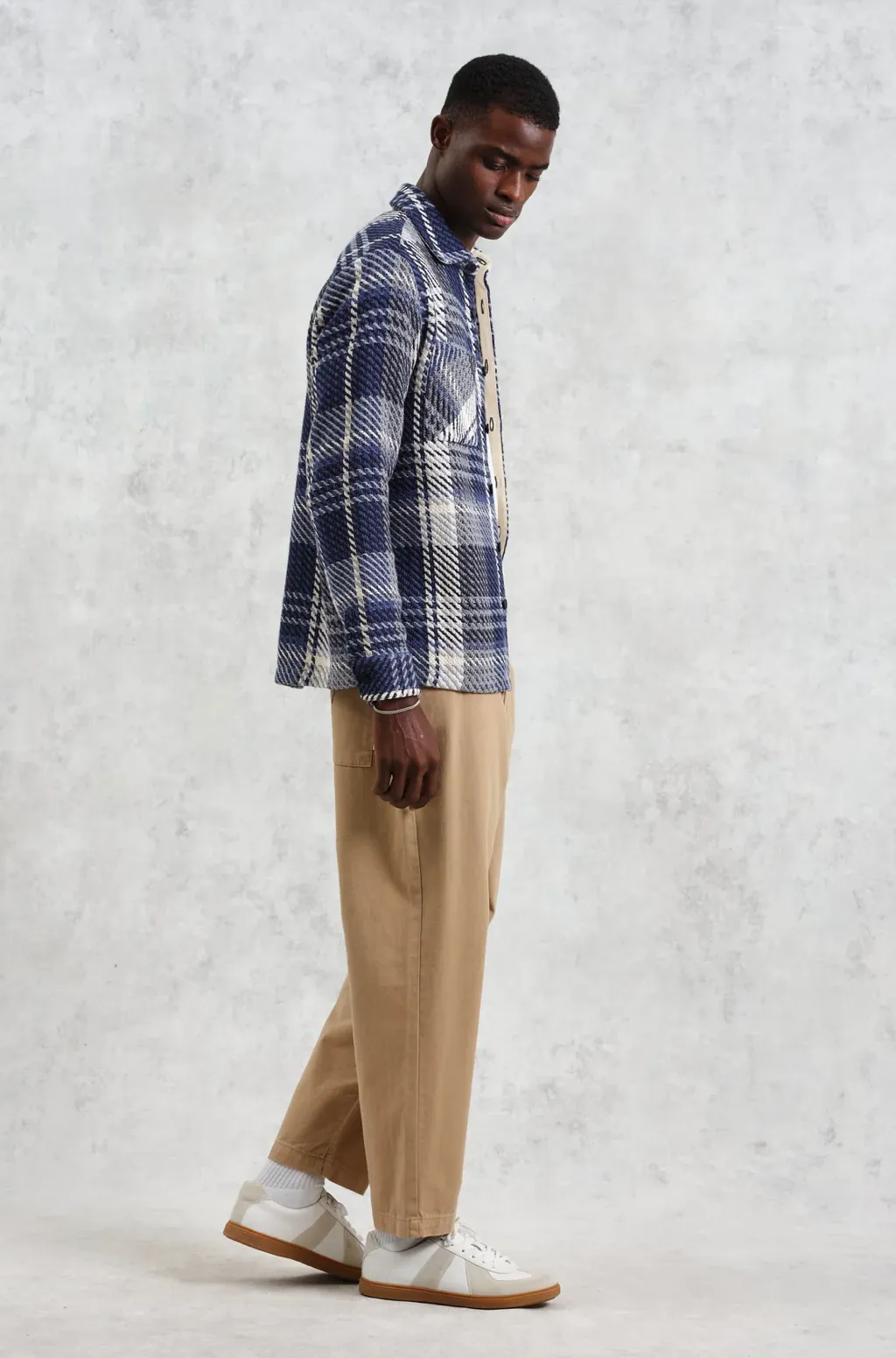 Whiting Overshirt - Spear Check Navy