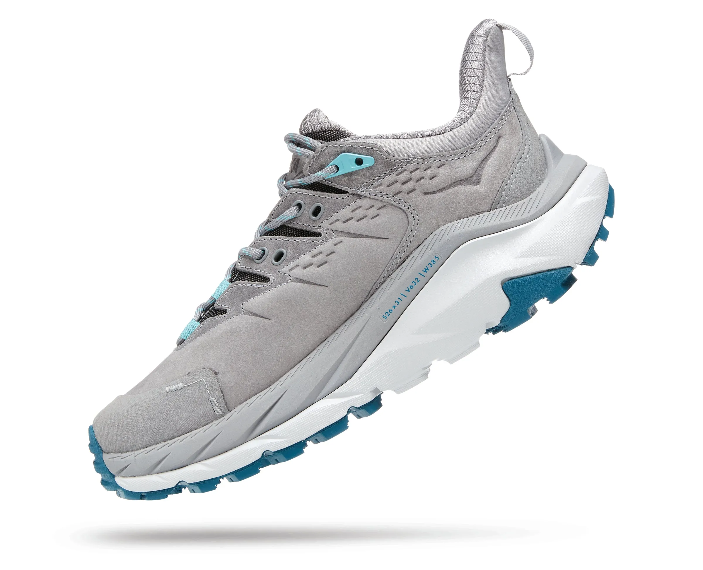 Women's Hoka Kaha 2 Low GTX Color: Sharkskin/ Blue Coral