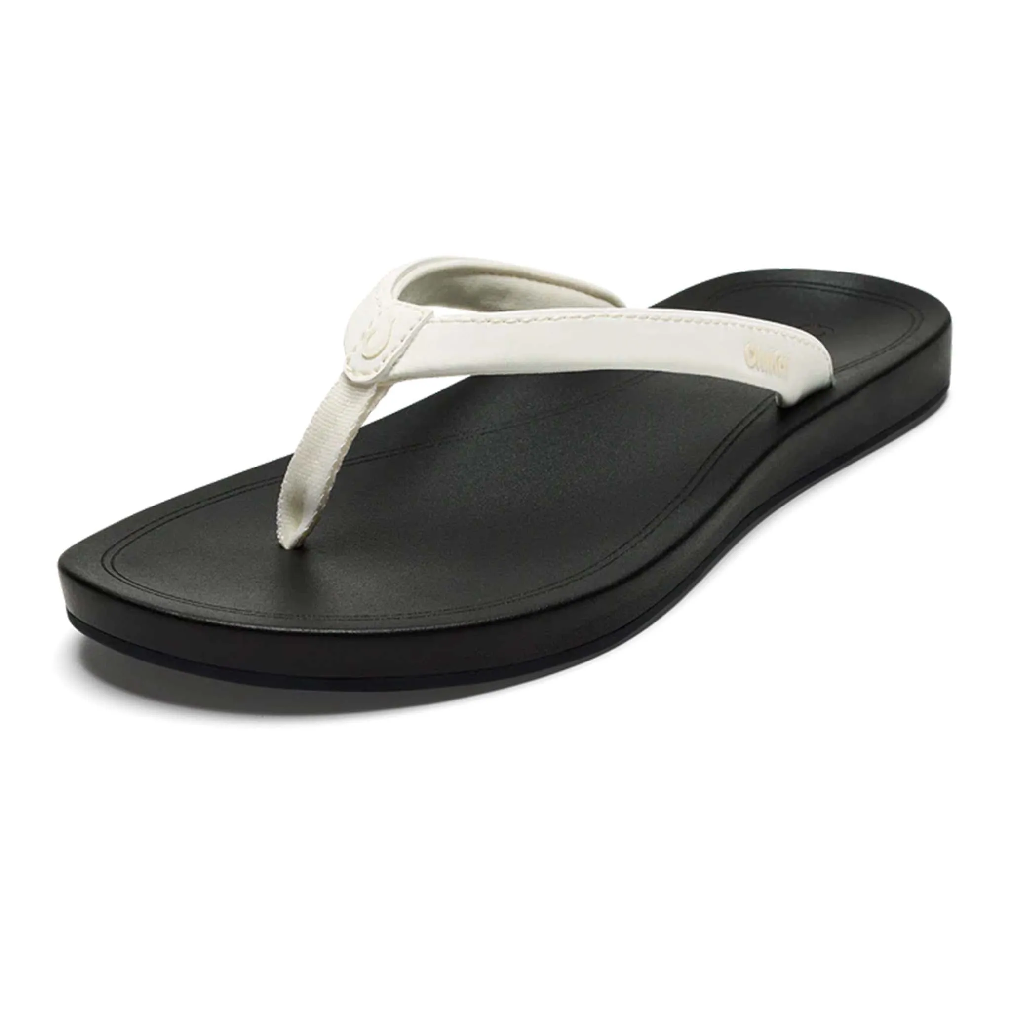 Women's Uiki Sandals in Bright White and Lava Rock