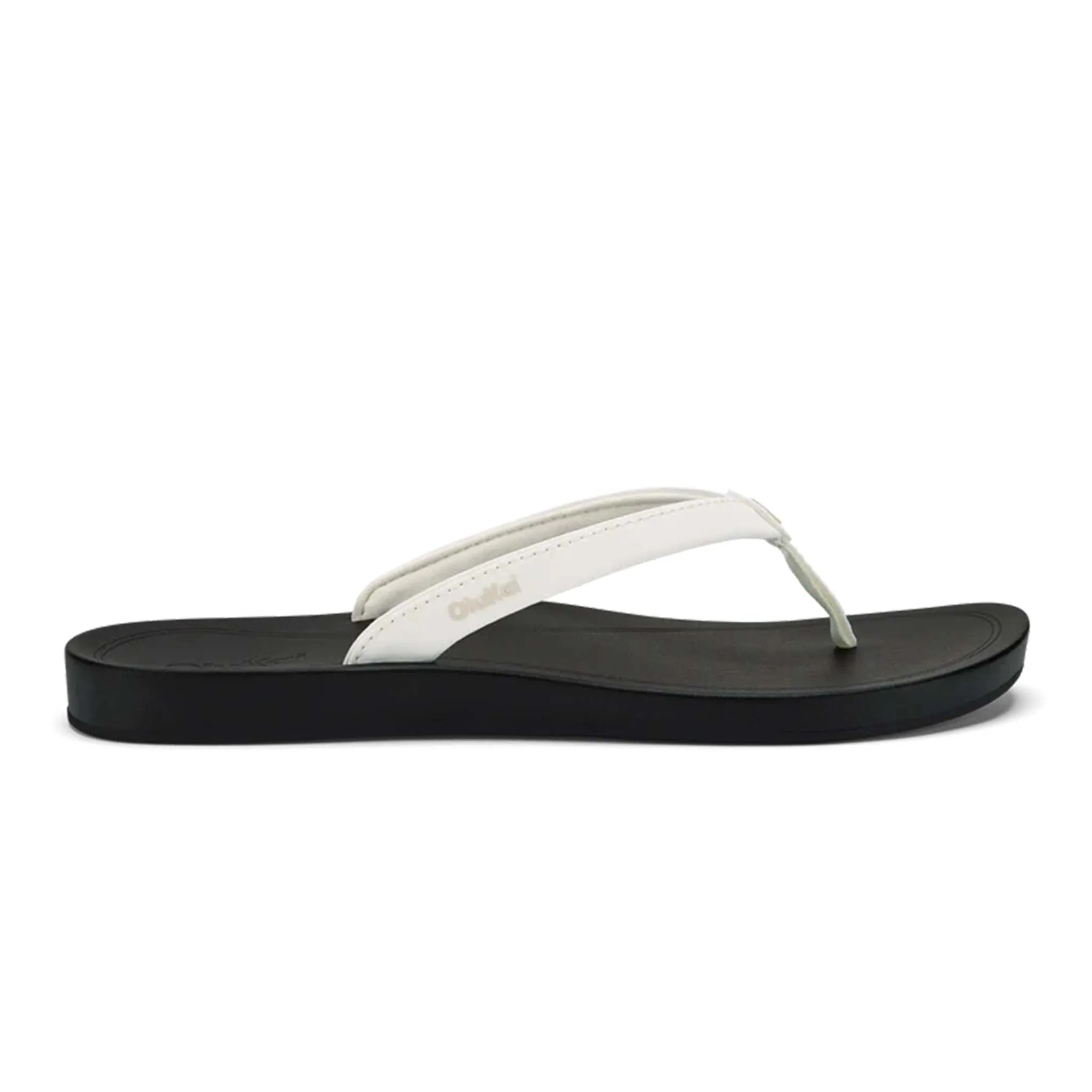 Women's Uiki Sandals in Bright White and Lava Rock