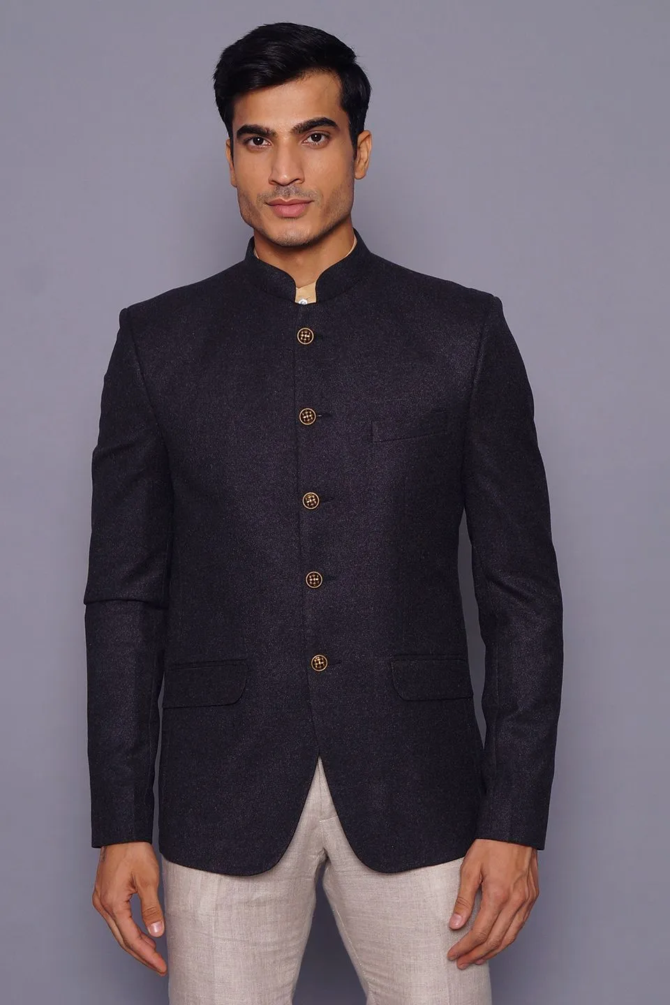 Wool Grey Bandhgala