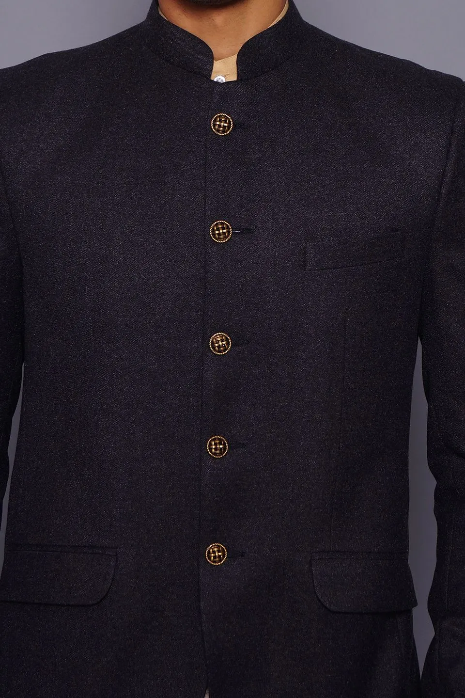 Wool Grey Bandhgala