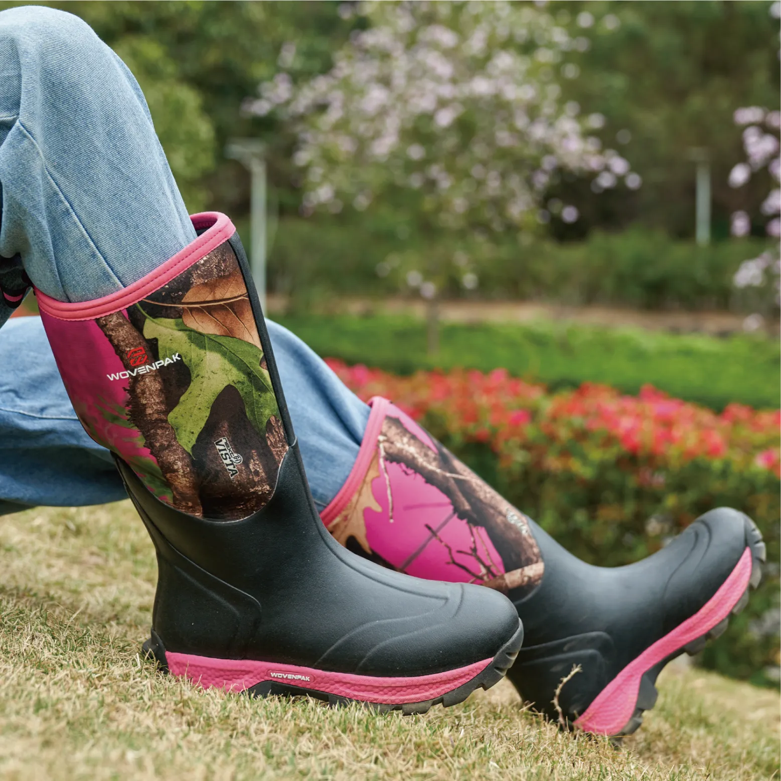 WOVENPAK Waterproof Rubber Boots for Women