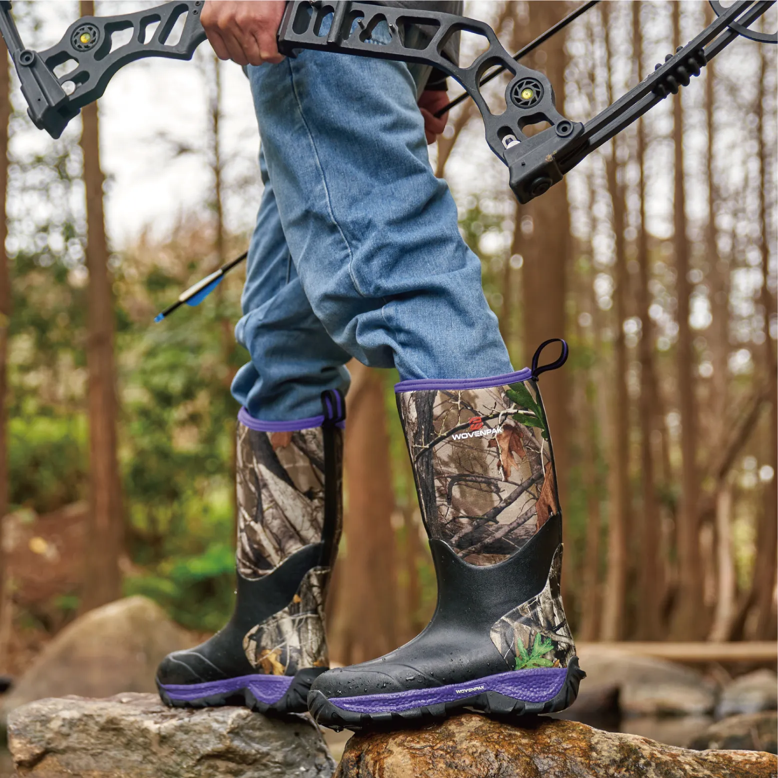 WOVENPAK Waterproof Rubber Boots for Women