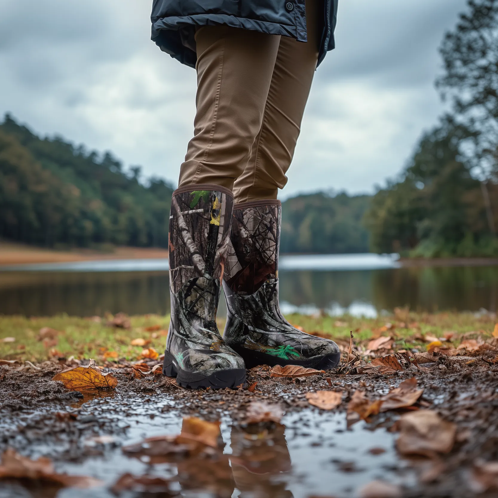 WOVENPAK Waterproof Rubber Boots for Women