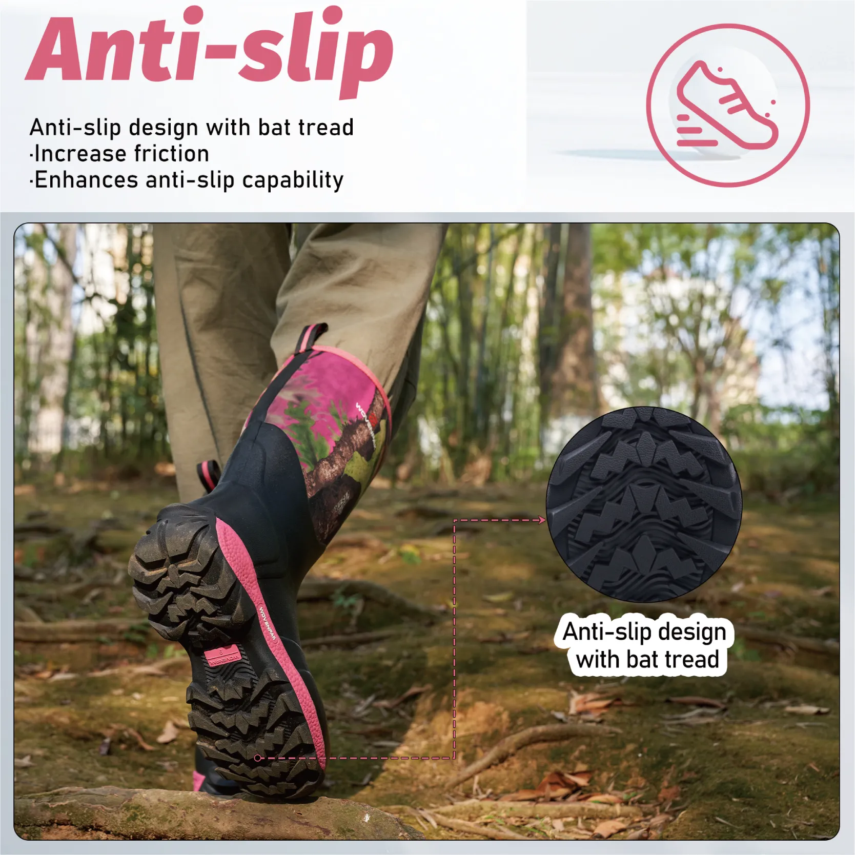 WOVENPAK Waterproof Rubber Boots for Women