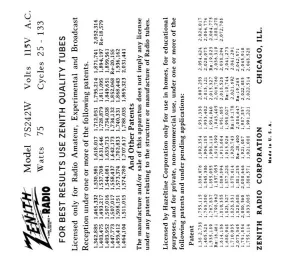 ZENITH-7S242W
