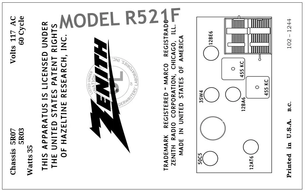 ZENITH-R521F