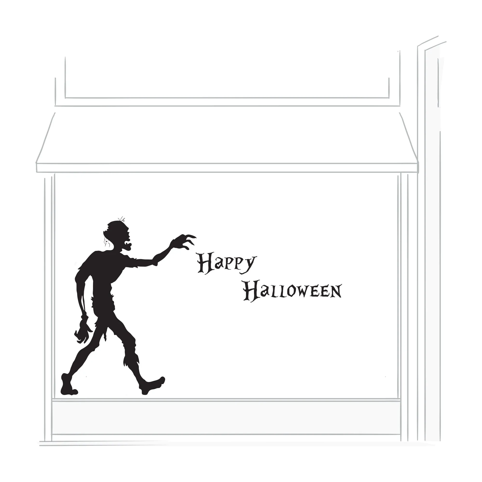Zombie Set Retail Window Vinyl