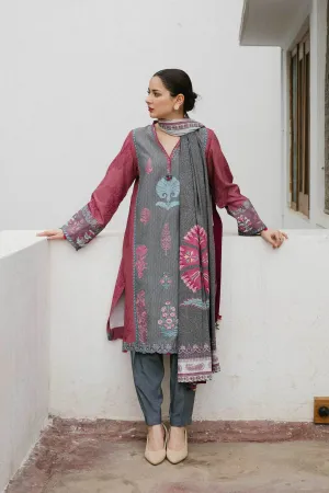 ZW21-6B |  Zara Shahjahan Coco Winter 2021 Collection | Unstitched Embroidered linen Suits