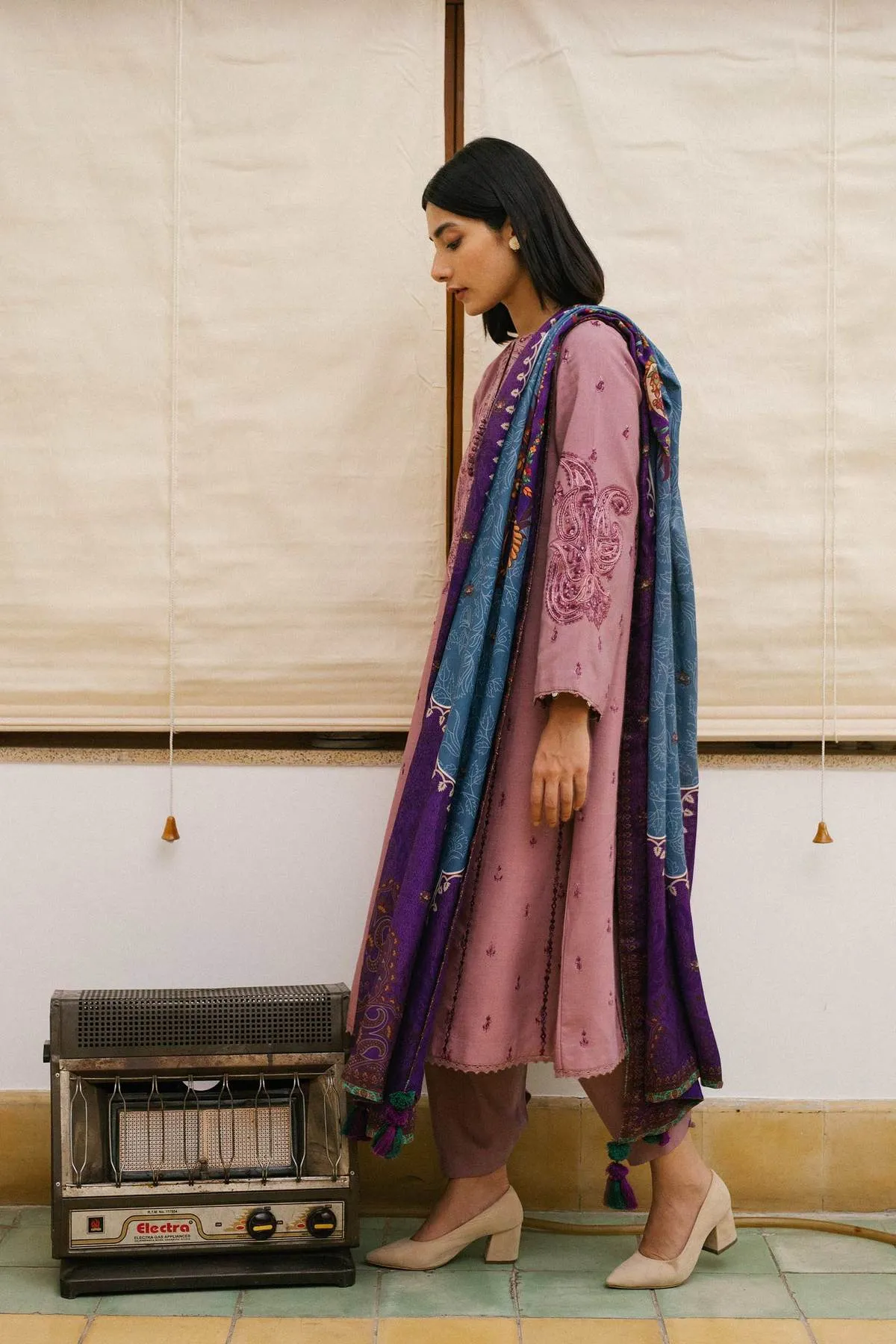 ZW21-7B |  Zara Shahjahan Coco Winter 2021 Collection | Unstitched Embroidered linen Suits