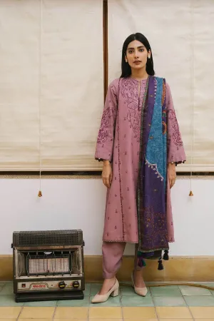 ZW21-7B |  Zara Shahjahan Coco Winter 2021 Collection | Unstitched Embroidered linen Suits
